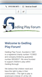 Mobile Screenshot of gedlingplayforum.org